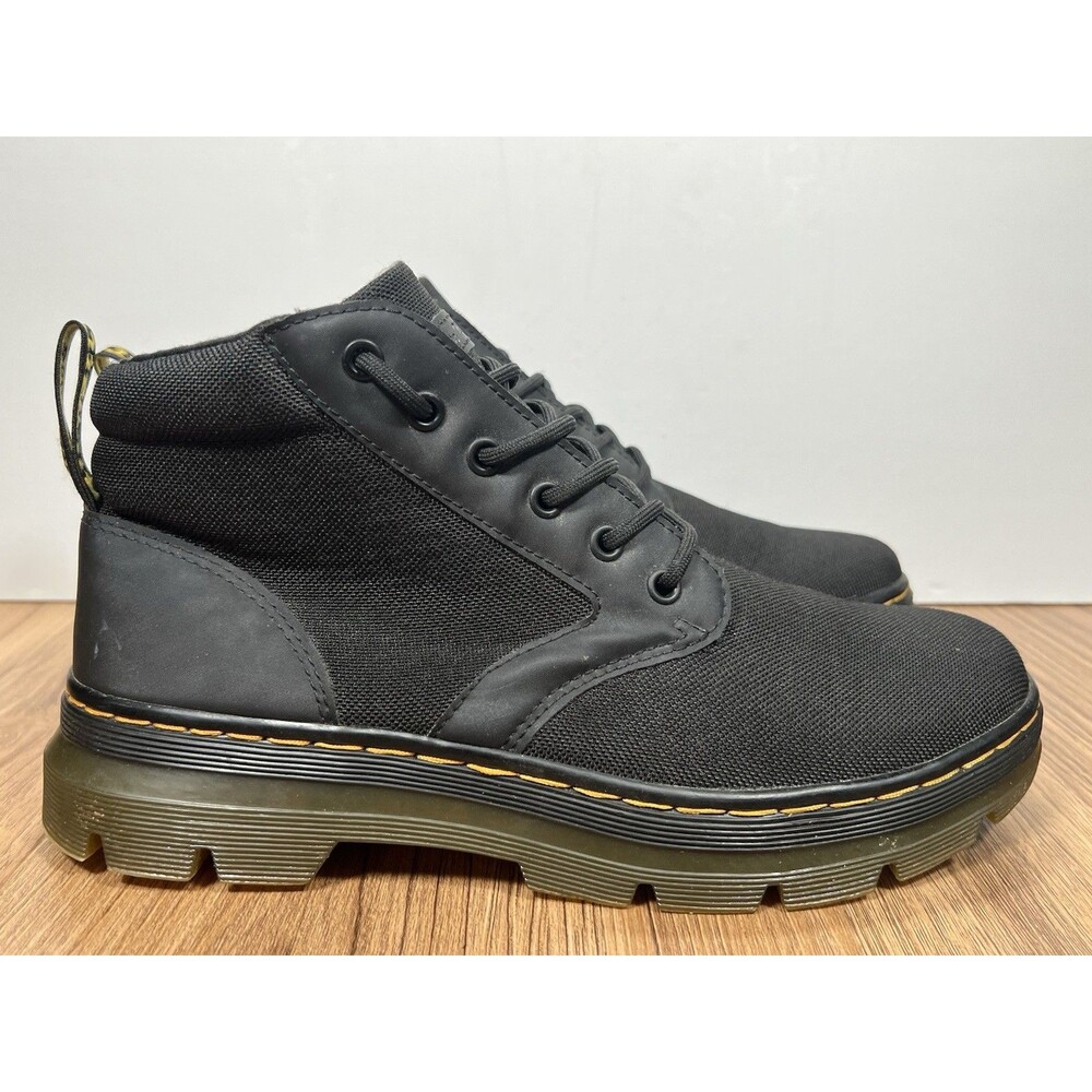 Dr Martens Boots Mens Size 9 Bonny Soft Toe Work Black Stitching Lace Up Ankle